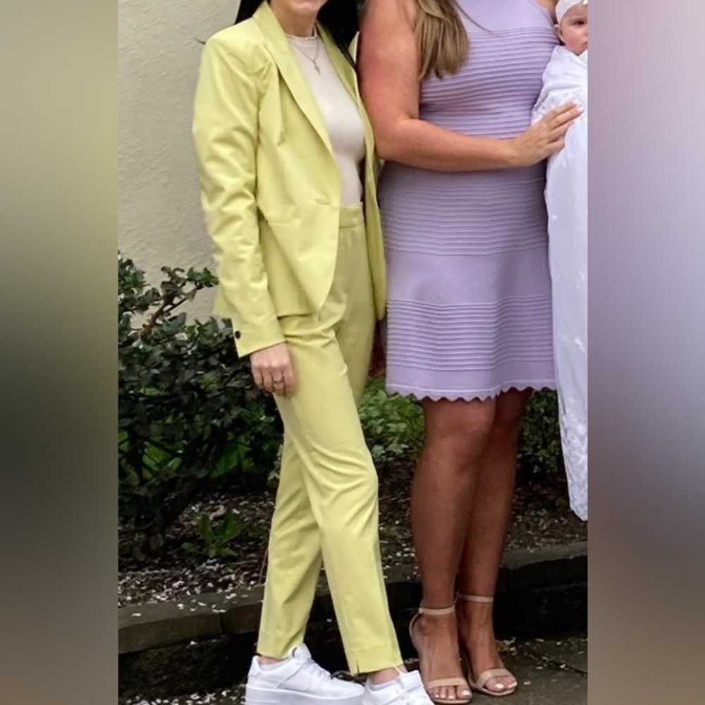 Pastel lime green Zara suit set